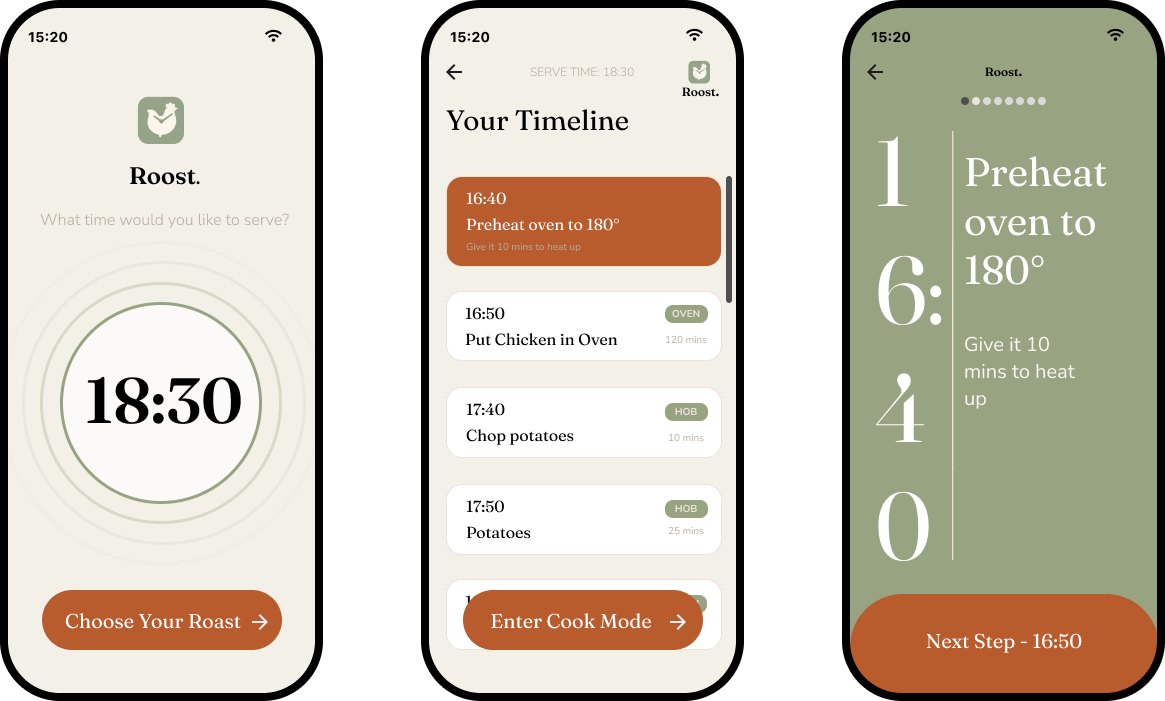 Roost wireframe or user flow